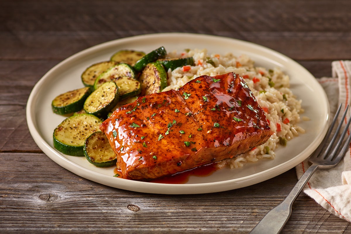 Order Hickory Bourbon Salmon food online from Ruby Tuesday store, Thomasville on bringmethat.com