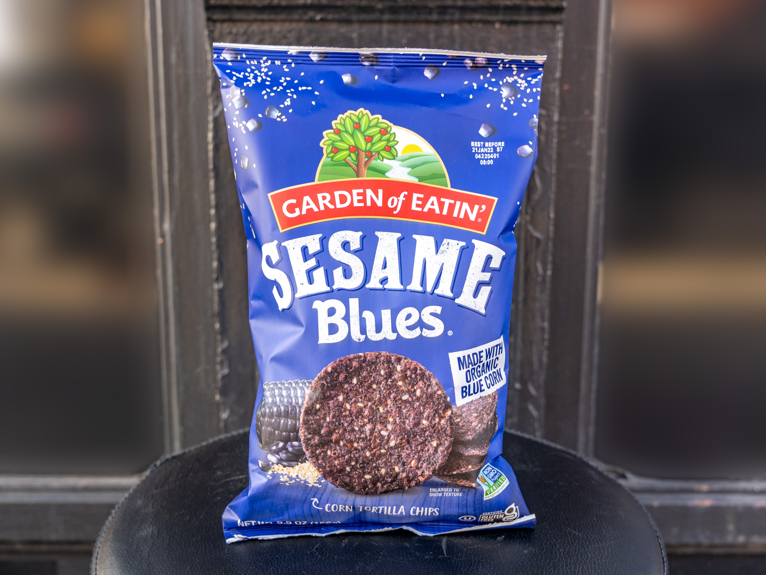 Order Garden of Eatin Sesame Blue Chips - 5.5oz food online from Grocery Shopping Center store, Brooklyn on bringmethat.com