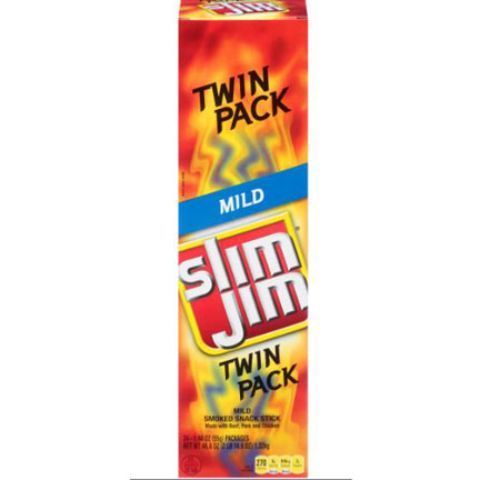 Order Slim Jim Giant Twin Pack Mild 1.94oz food online from 7-Eleven store, Natick on bringmethat.com