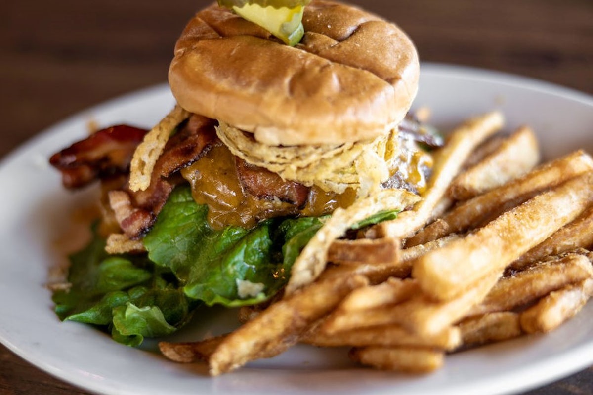 Order The Epic Double Burger* food online from Carolina Ale House store, Wake Forest on bringmethat.com