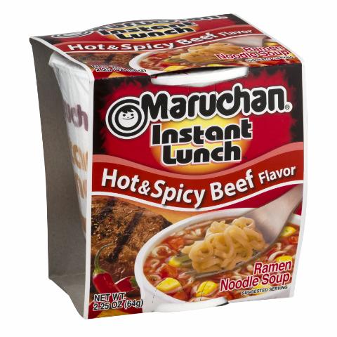 Order Maruchan Instant Lunch Hot & Spicy Beef food online from 7-Eleven store, Charlotte on bringmethat.com