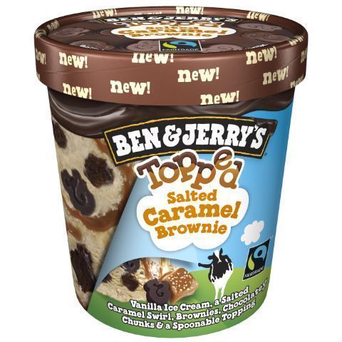 Order Ben & Jerry's Topped Salted Caramel Brownie Pint food online from 7-Eleven store, Bellflower on bringmethat.com