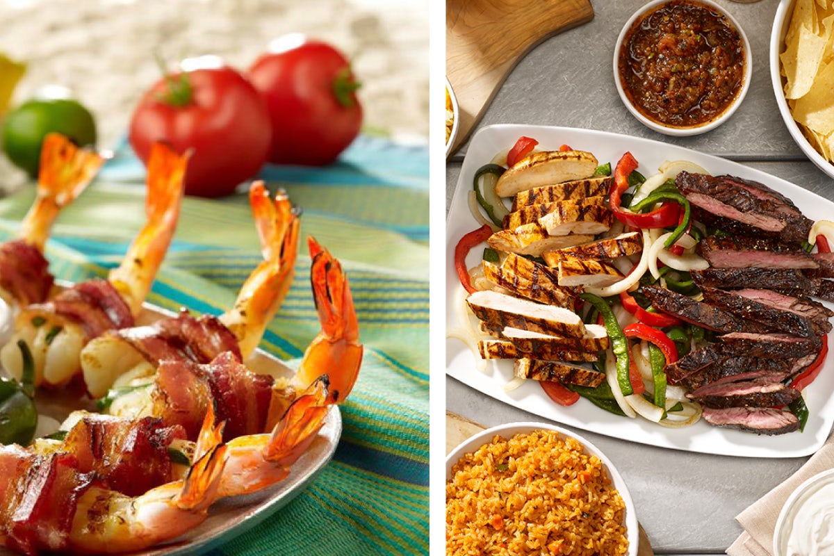 Order Family Fajita and Bacon Wrapped Shrimp Meal for 4 food online from Uncle Julio's store, Brentwood on bringmethat.com
