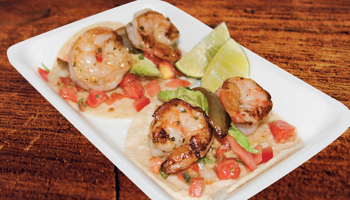 Order 2 Shrimp Tacos food online from Pacheco Tacos store, Los Angeles on bringmethat.com