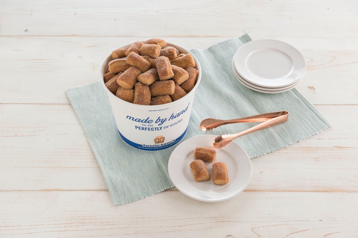 Order Cinnamon Sugar Pretzel Nuggets Bucket food online from Auntie Anne's store, Rochester on bringmethat.com