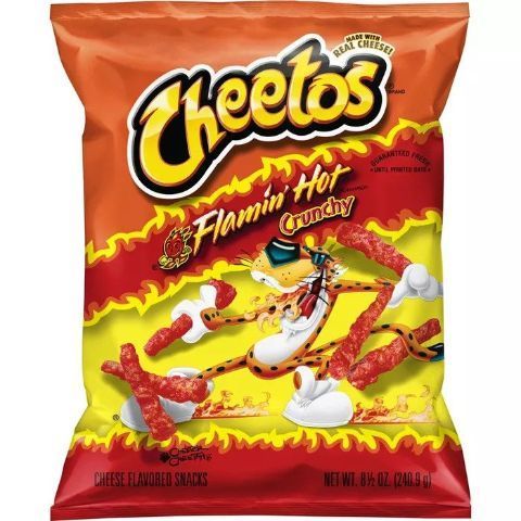 Order Cheetos Crunchy Flamin' Hot 8.5oz food online from 7-Eleven store, Arlington on bringmethat.com