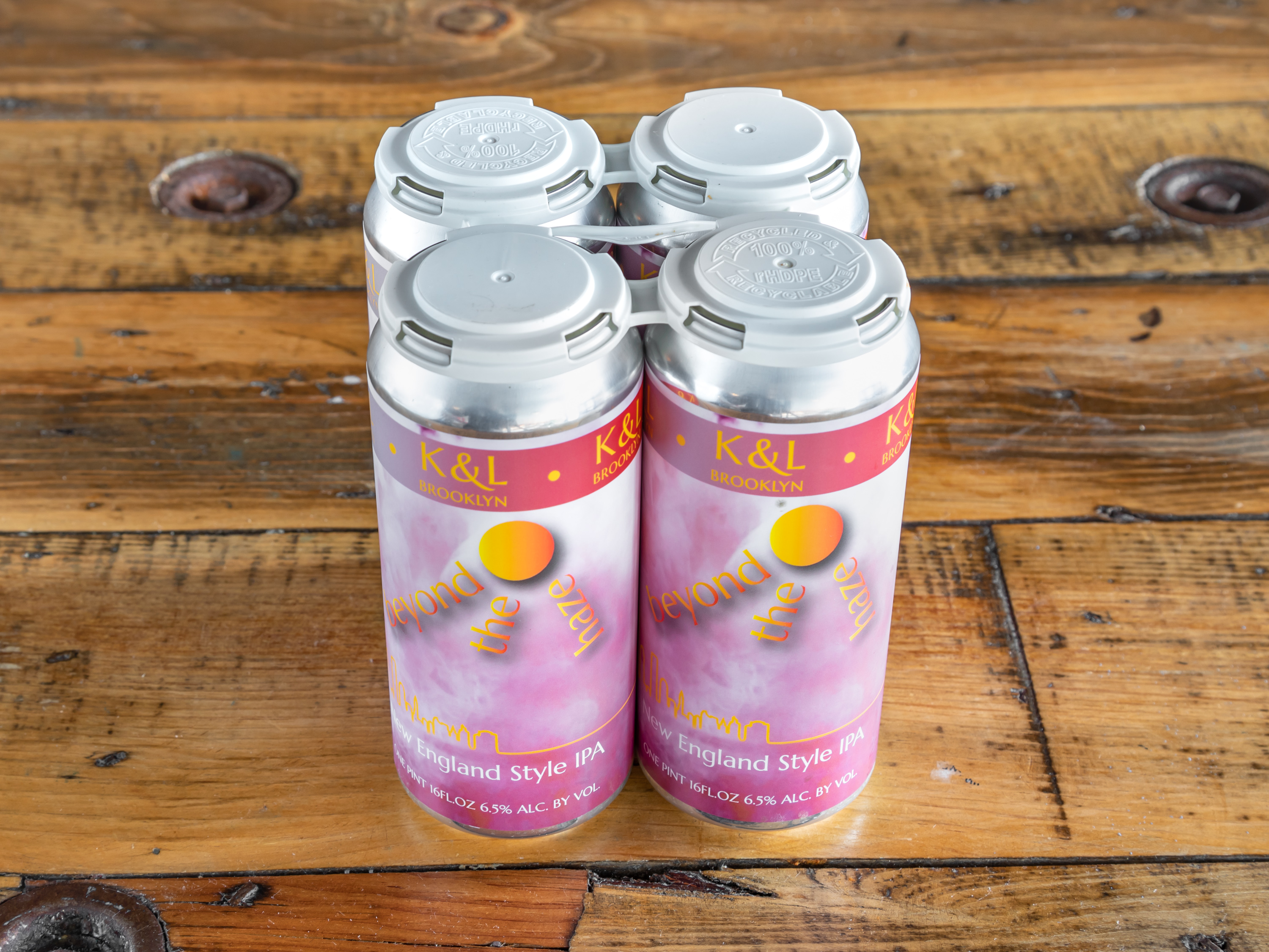Order BEYOND THE HAZE  NEIPA 4-pack 16oz cans - 6.5% food online from Keg & Lantern Brewing store, Brooklyn on bringmethat.com
