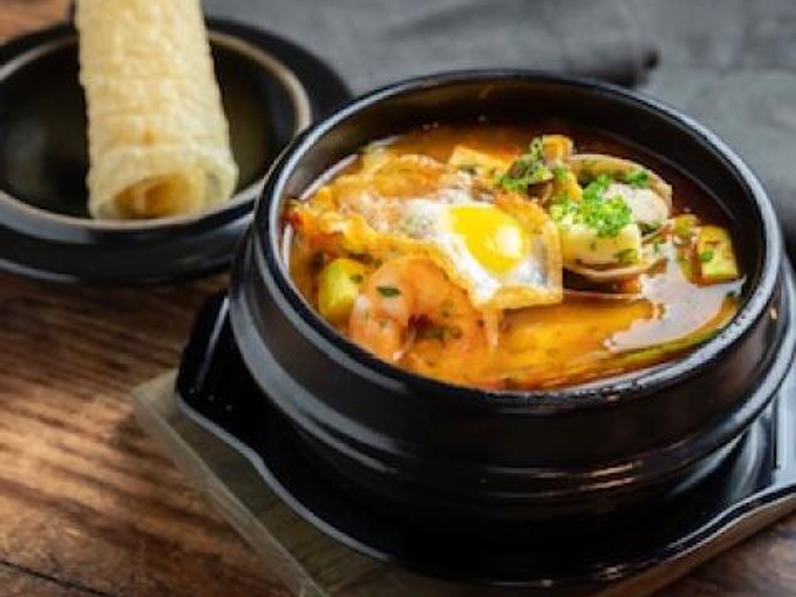 Order Spicy Seafood Soup food online from Takumi Hibachi Sushi & Lounge store, Bay Shore on bringmethat.com