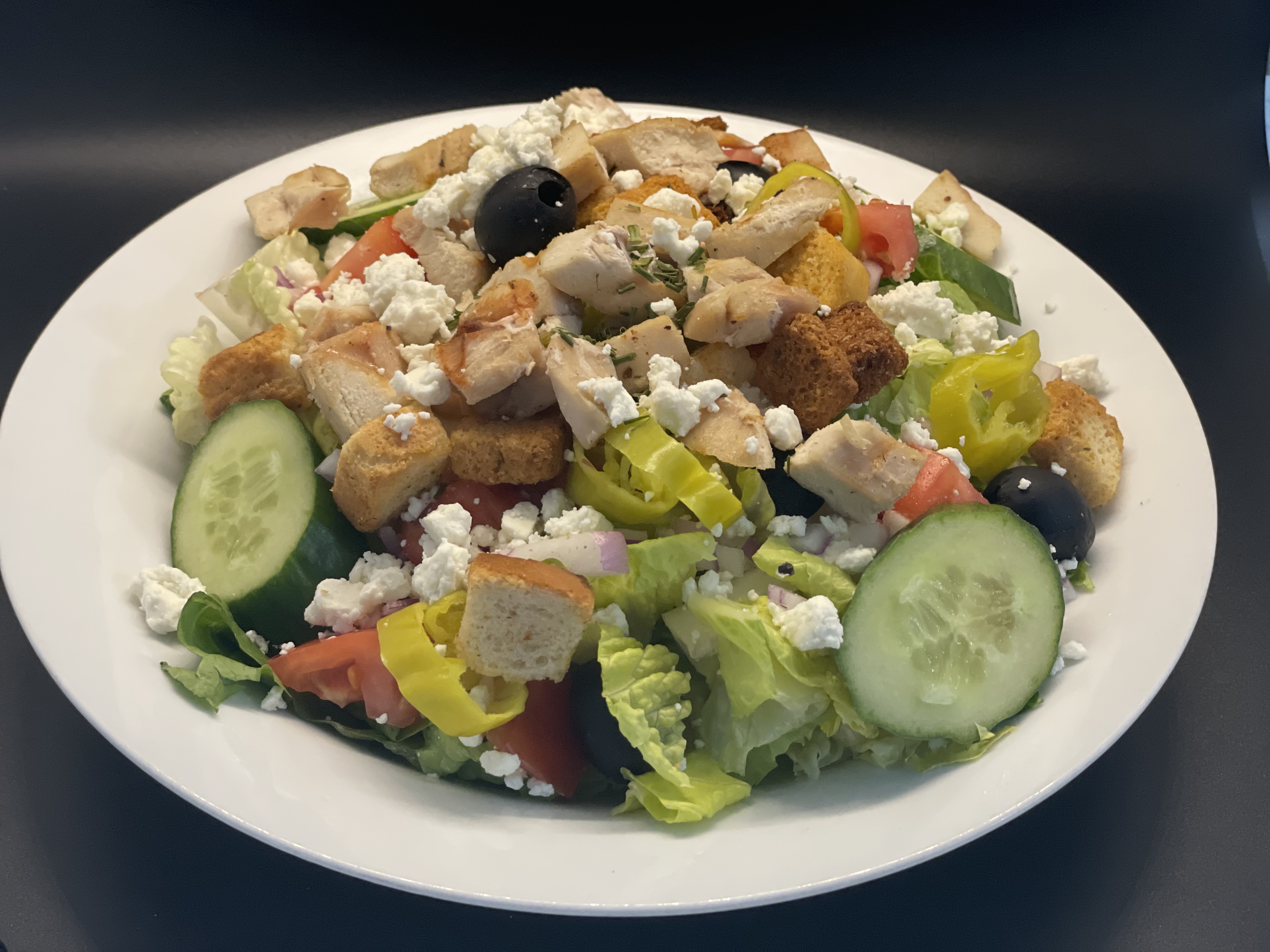 Order Loaded Greek Salad food online from Deja Brew store, Boston on bringmethat.com