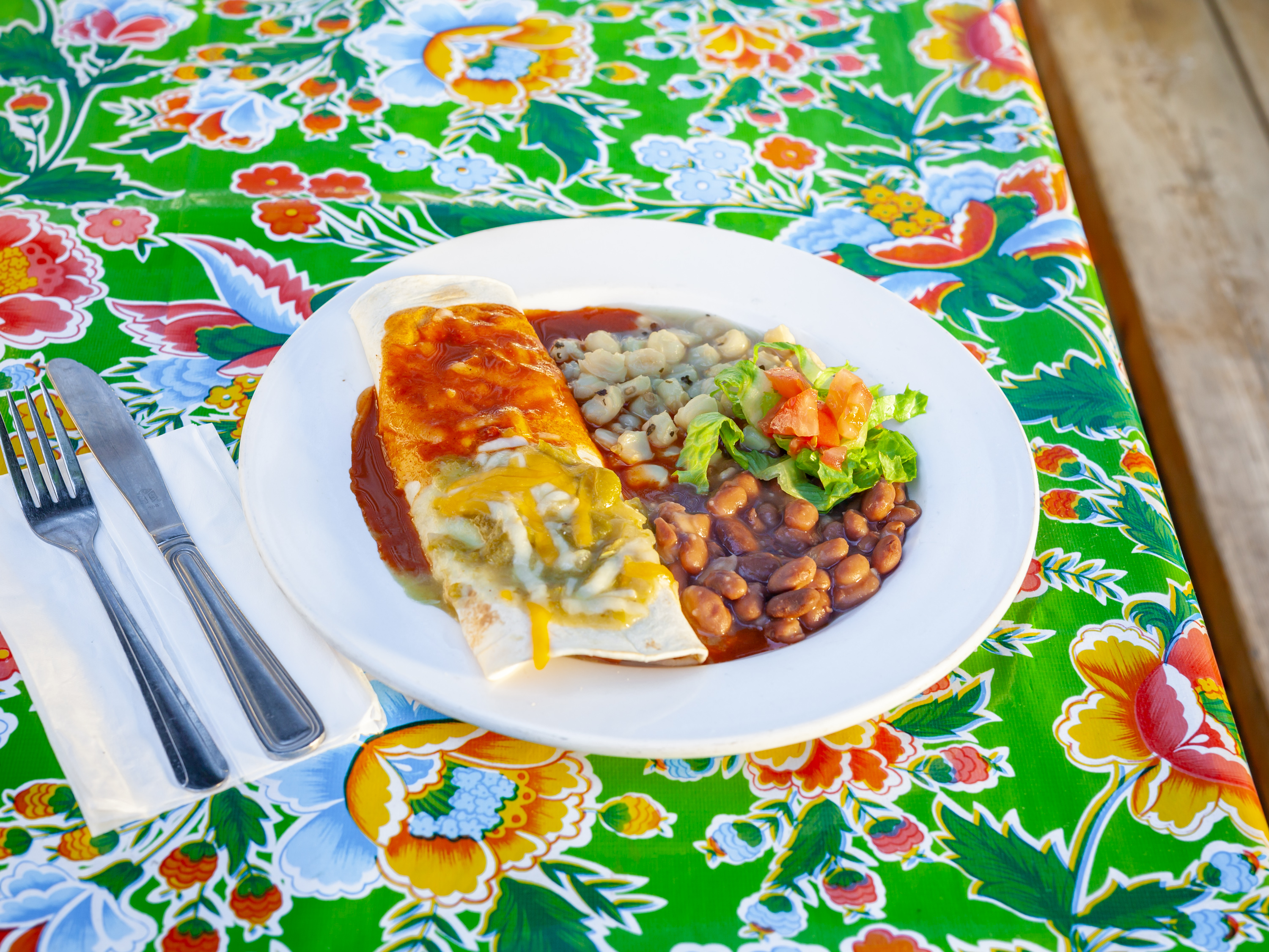 Order NM Burrito food online from La Panza Cafe store, Portland on bringmethat.com