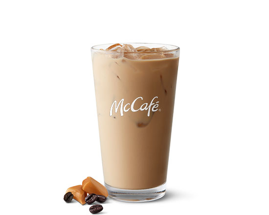 Order Iced Caramel Latte food online from McDonald's store, Saint Paul on bringmethat.com