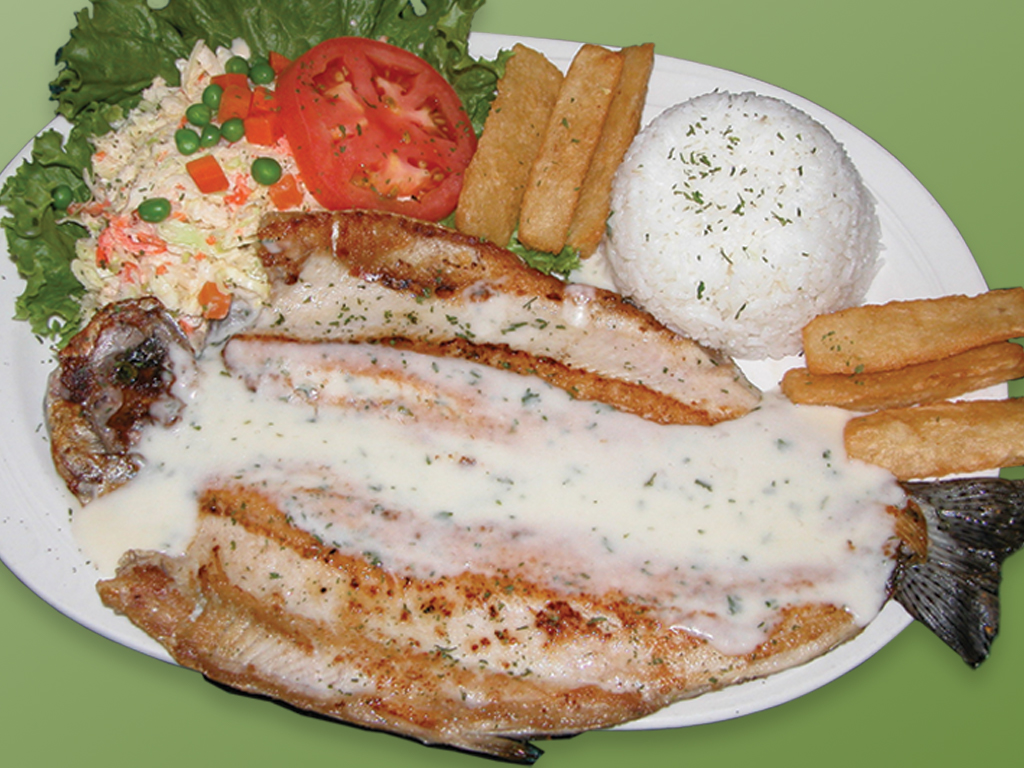 Order 59. Trucha al Ajillo food online from Cositas Ricas Corp store, Queens on bringmethat.com