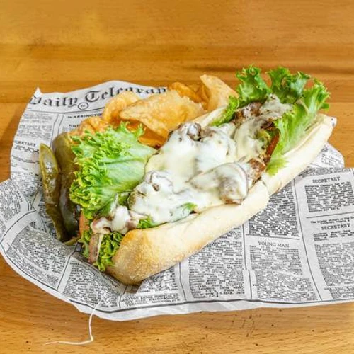 Classic Philly Cheesesteak Sandwich from G2S All American Grill