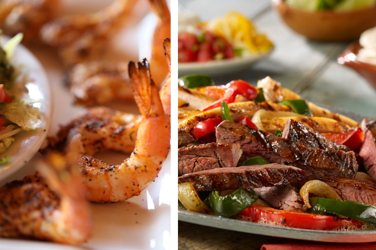 Order Family Fajita and Grilled Shrimp Meal for 4 food online from Uncle Julio's store, Brentwood on bringmethat.com