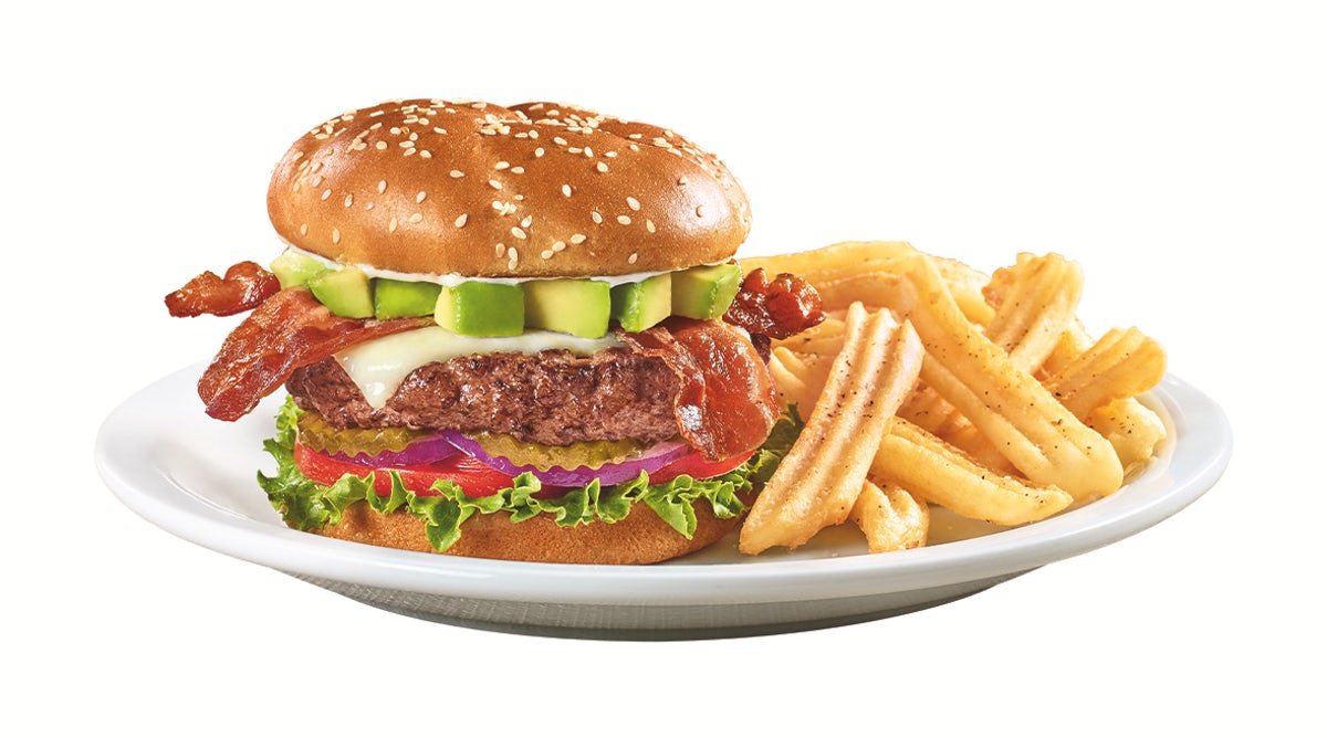 Order Bacon Avocado Cheeseburger food online from Denny's store, Thomasville on bringmethat.com