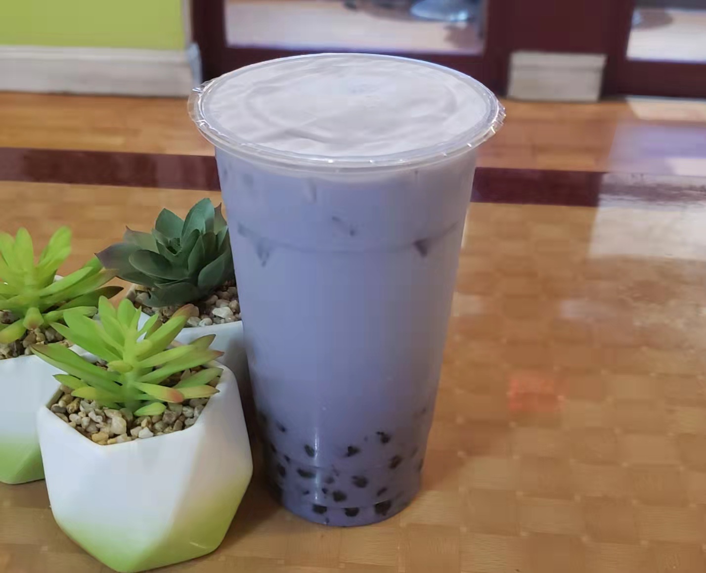 Order Taro Bubble Milk Tea food online from Sake store, Lexington Park on bringmethat.com