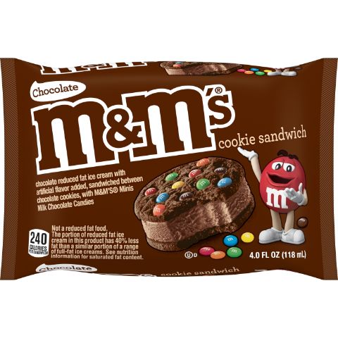 Order M&M's Chocolate Ice Cream Cookie Sandwich 4oz food online from 7-Eleven store, Arlington on bringmethat.com