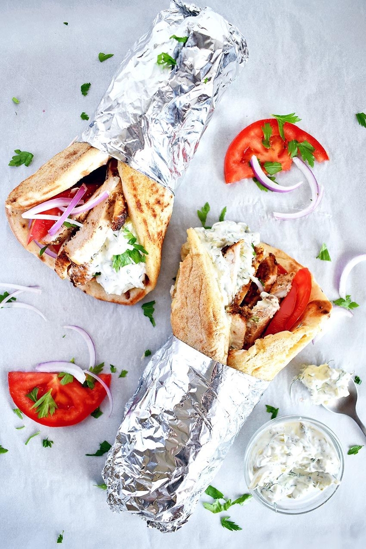 Order Chicken Gyro Pita food online from Afro Deli store, Saint Paul on bringmethat.com