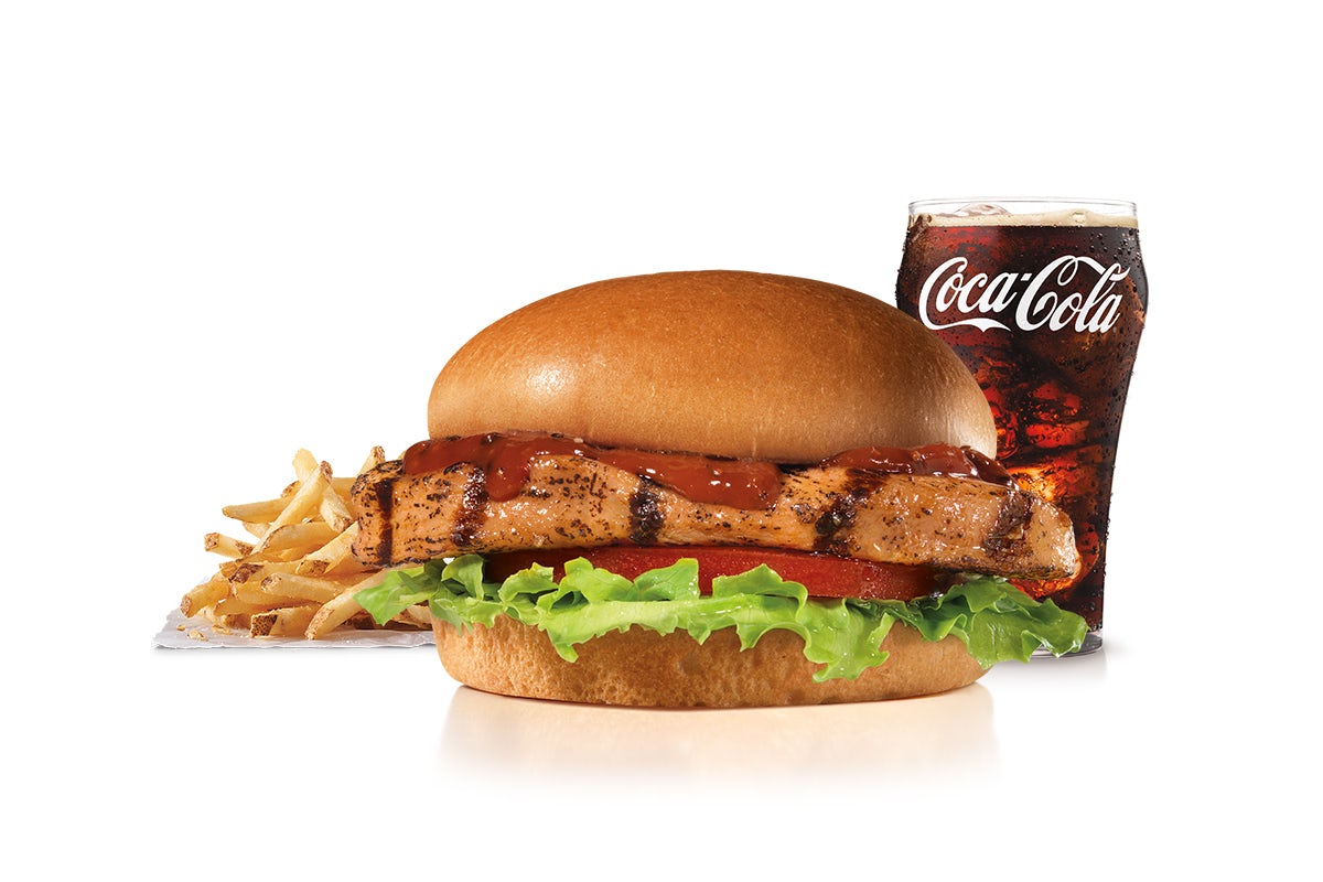 Order Charbroiled BBQ Chicken™ Sandwich Combo food online from Carl's Jr. store, Phoenix on bringmethat.com