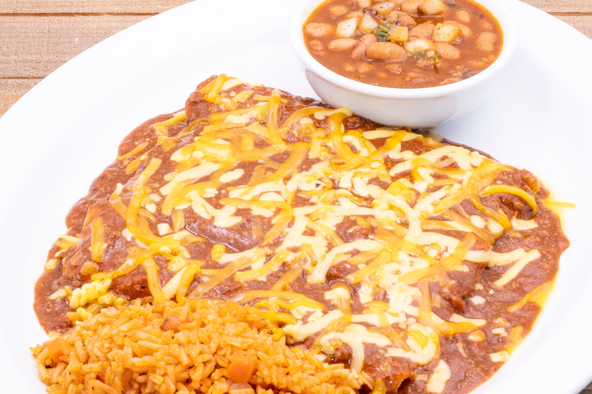 Order Cheese & Onion Enchiladas food online from Uncle Julio's store, Brentwood on bringmethat.com