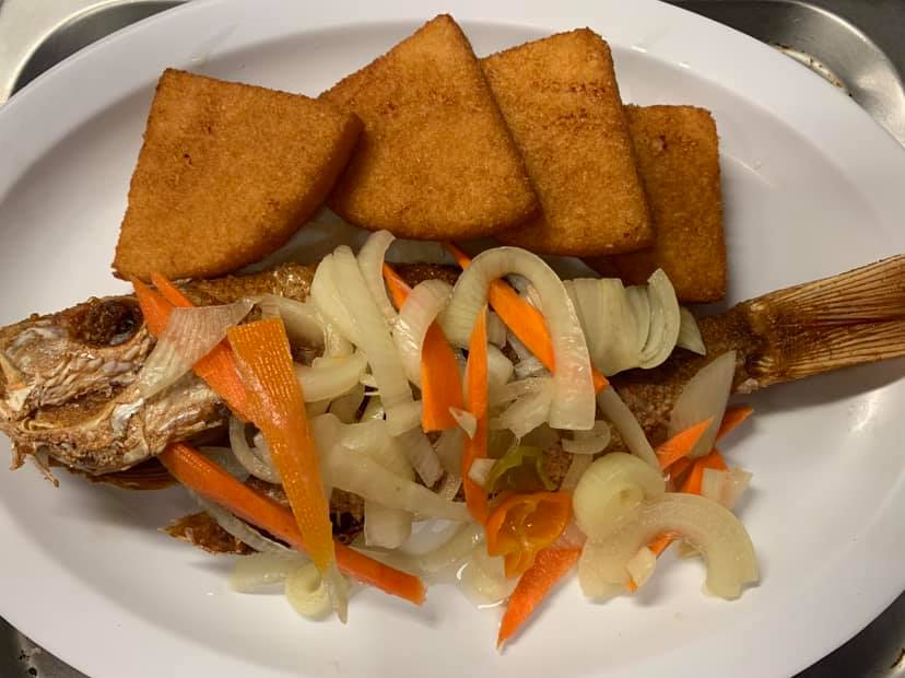 Order Escoveich  fish  & bammy food online from Greydolphin Restaurant store, Queens on bringmethat.com