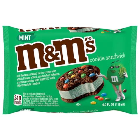 Order M&M Ice Cream Sandwich Mint 4oz food online from 7-Eleven store, Alexandria on bringmethat.com