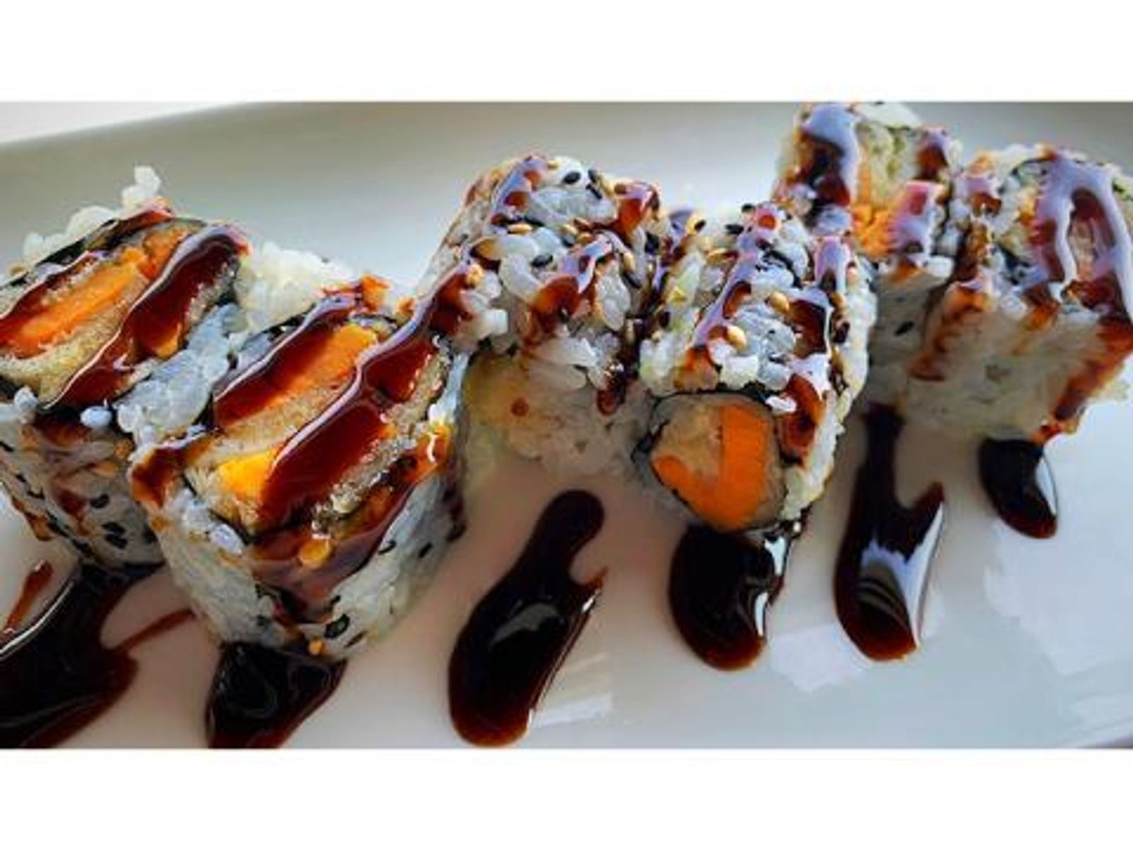 Order Sweet Potato Tumpura Roll food online from Takumi Hibachi Sushi & Lounge store, Bay Shore on bringmethat.com