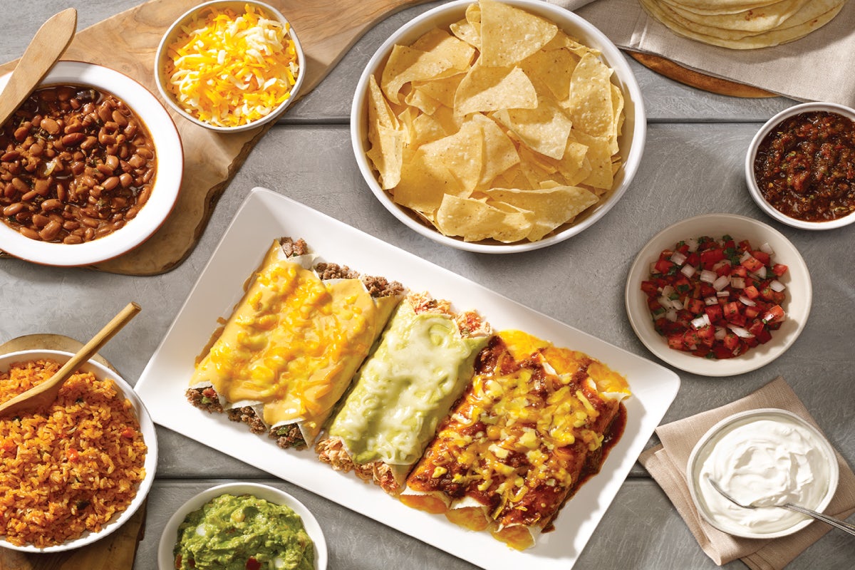 Order Family Enchilada Meal for 4 food online from Uncle Julio's store, Brentwood on bringmethat.com
