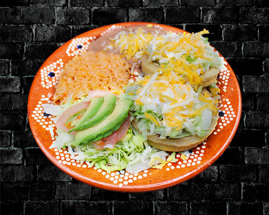 Order 7. Sopes Combo food online from Rivas Mexican Grill#4 store, Henderson on bringmethat.com
