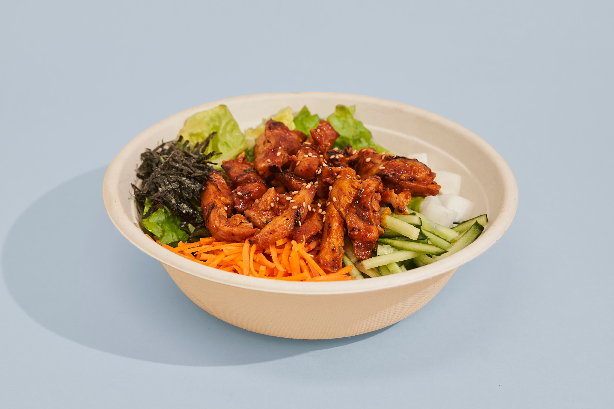 Order Spicy Gochujang Chicken Bowl food online from Kimbap Lab store, New York on bringmethat.com