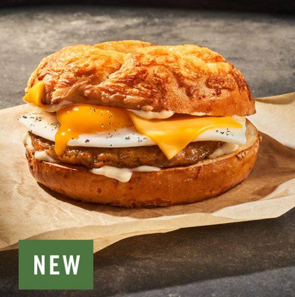 Order New Sausage, Egg & Cheese On Asiago Bagel food online from Panera store, Manassas on bringmethat.com