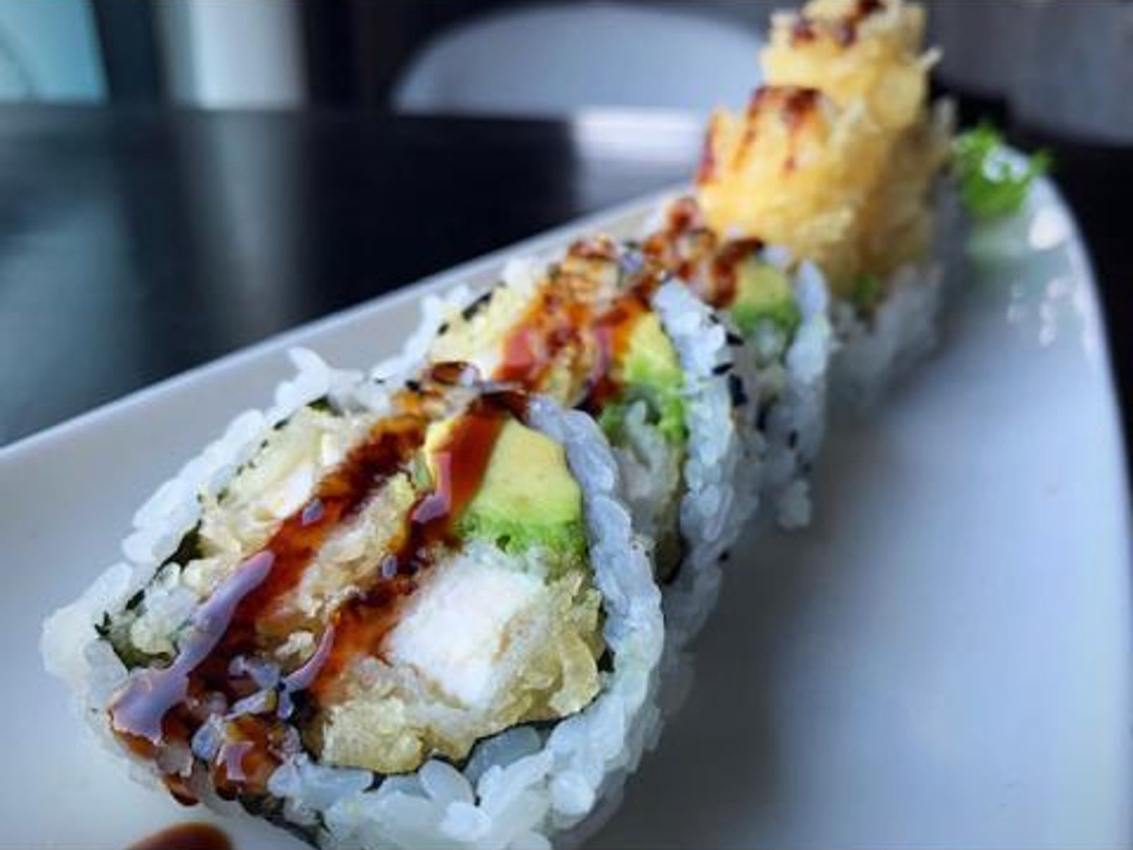 Order Chicken Tumpura Roll food online from Takumi Hibachi Sushi & Lounge store, Bay Shore on bringmethat.com