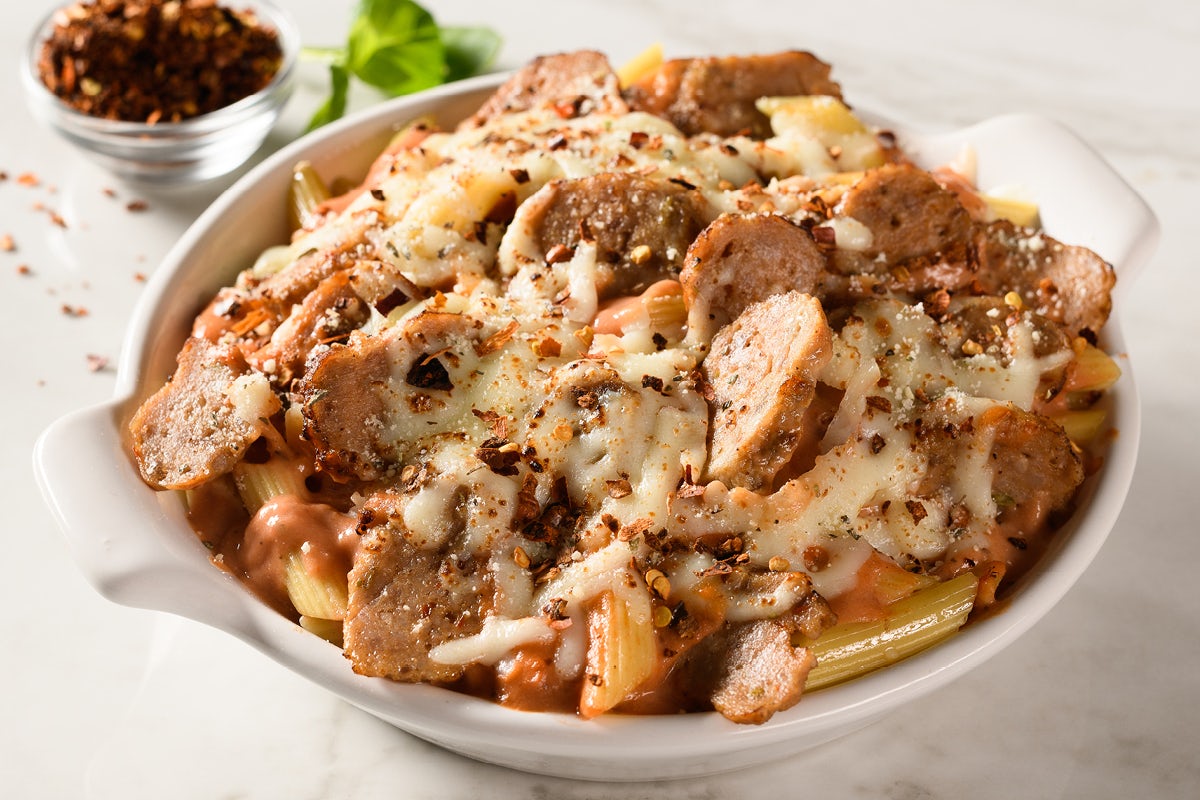 Order Spicy Baked Ziti with Sausage food online from Fazoli store, Atlanta on bringmethat.com