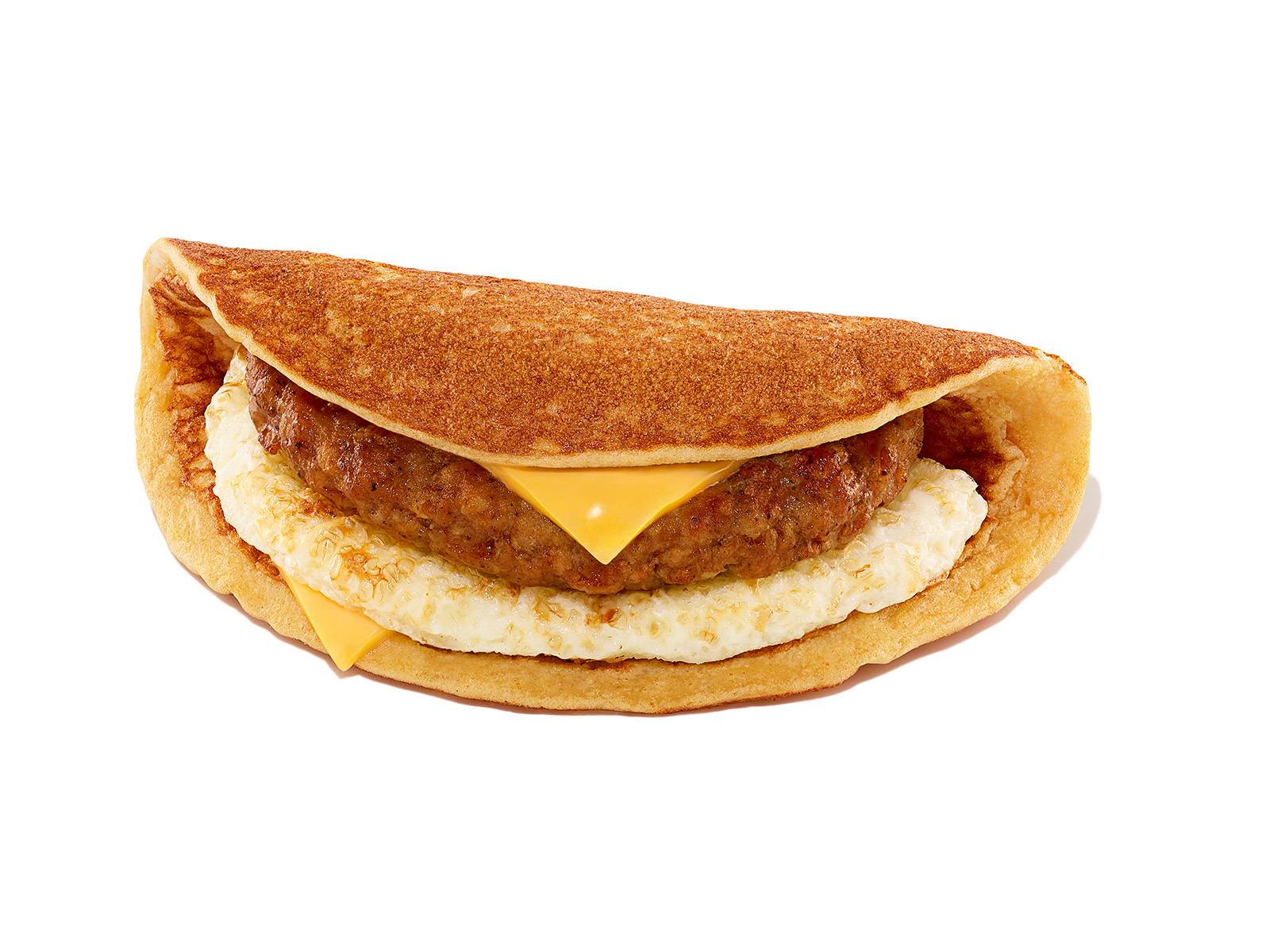 Order Pancake Wake-Up Wrap® - Sausage, Egg & Cheese food online from Dunkin store, Souderton on bringmethat.com