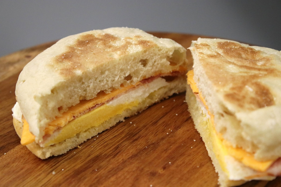 Order English Muffin with Turkey Sausage, Egg & Cheese food online from The Human Bean store, Lexington on bringmethat.com