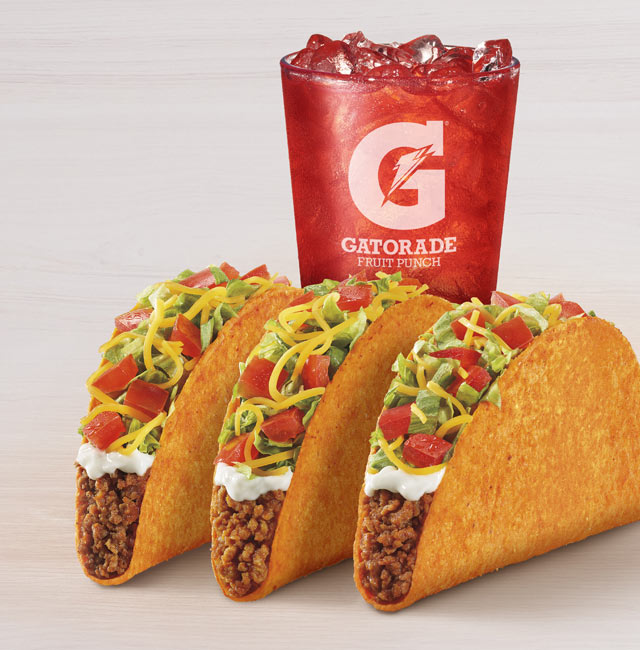 Order 3 Doritos® Locos Tacos Supreme Combo food online from Taco Bell store, Proctorville on bringmethat.com