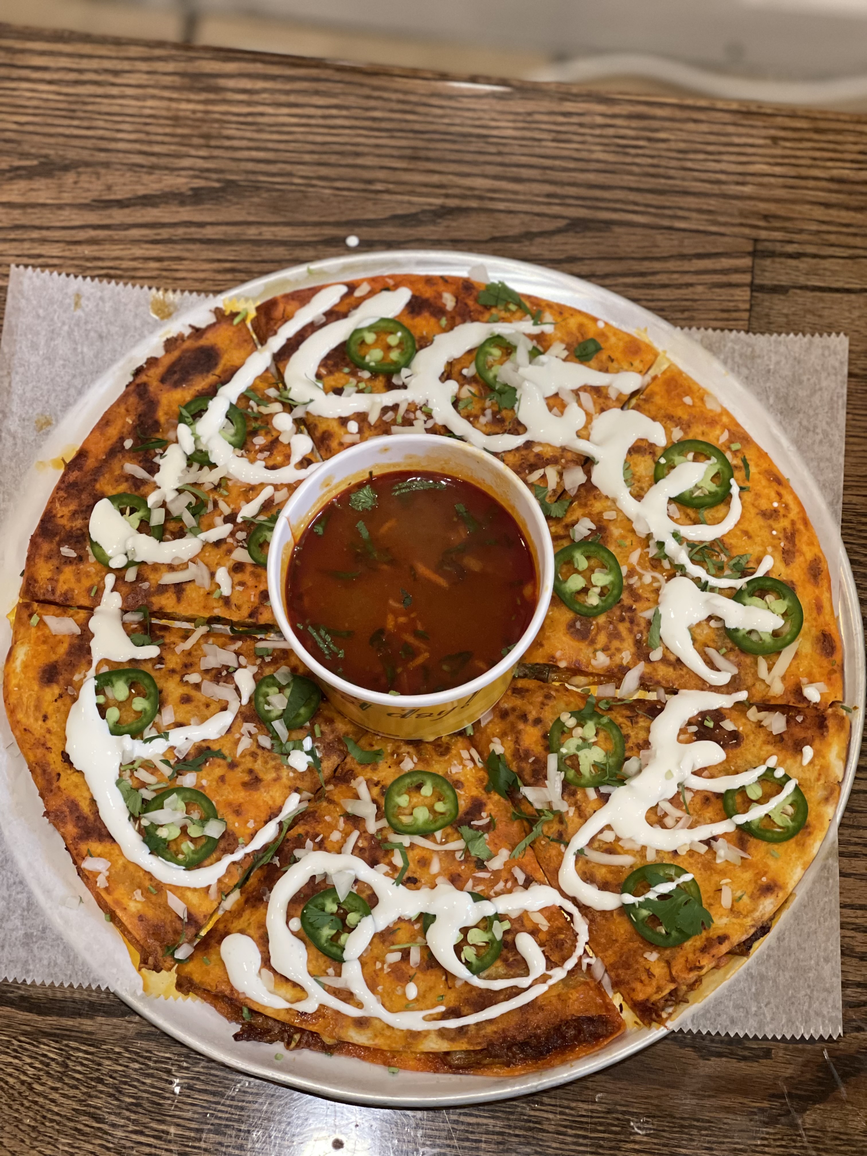 Order Pizza Birria food online from Tacos De Birria store, Queens on bringmethat.com