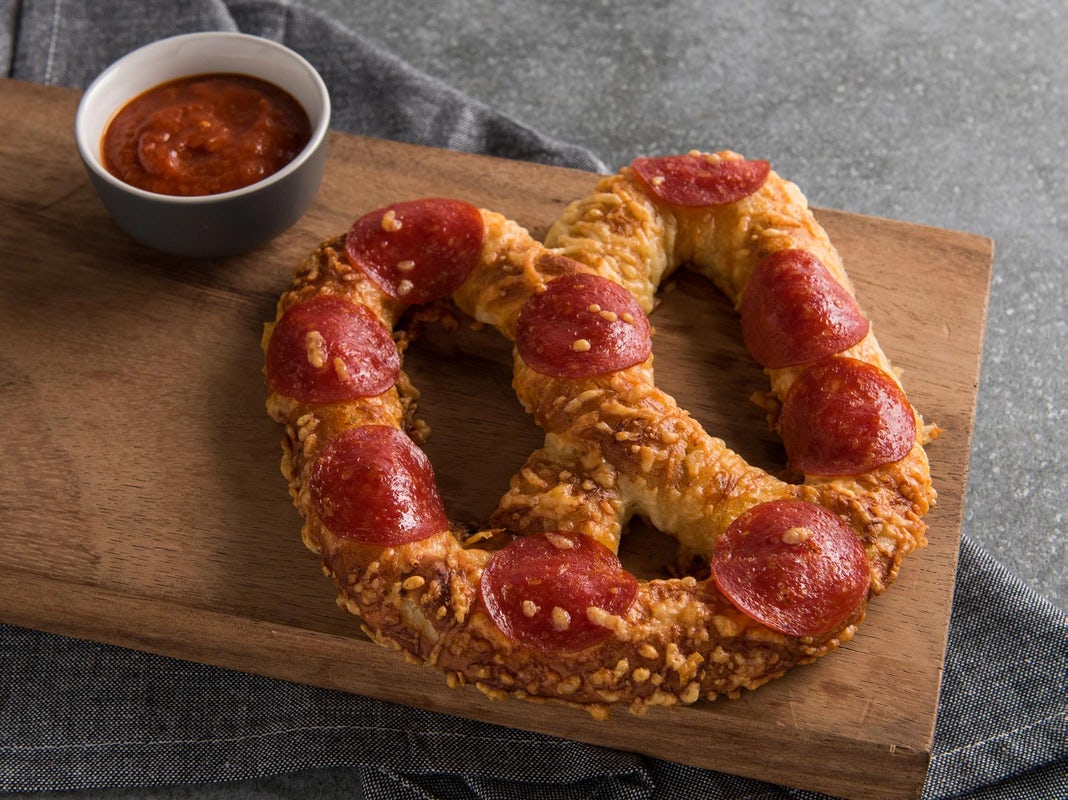 Order Pepperoni Pretzel food online from Auntie Anne's store, Rochester on bringmethat.com