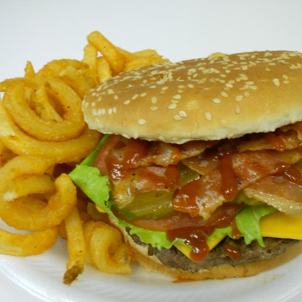 Order Bacon Burger food online from 4 Seasons Cafe store, Newark on bringmethat.com