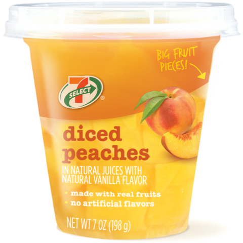 Order 7-Select Diced Peaches in Vanilla food online from 7-Eleven store, Bellflower on bringmethat.com