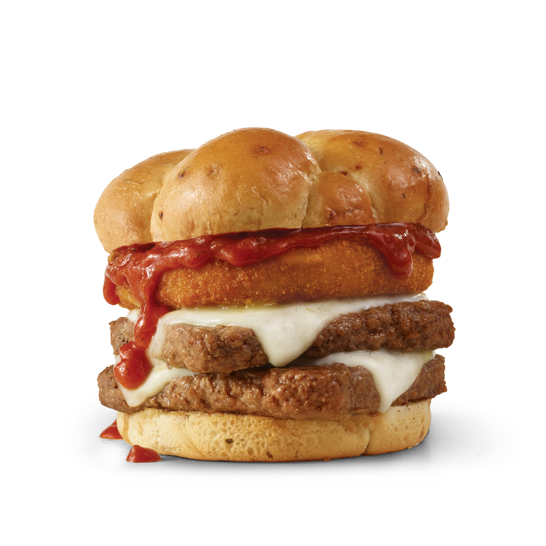 Order Italian Mozzarella Cheeseburger, Double food online from Wendy's store, Youngstown on bringmethat.com