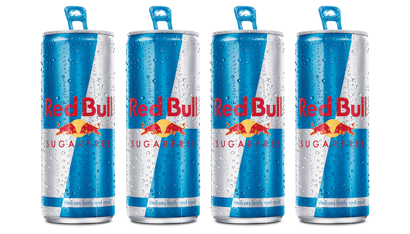 Order 4-Pack Red Bull Sugarfree Energy Drink food online from Nashville Hot Chicken Shack store, Newhall on bringmethat.com