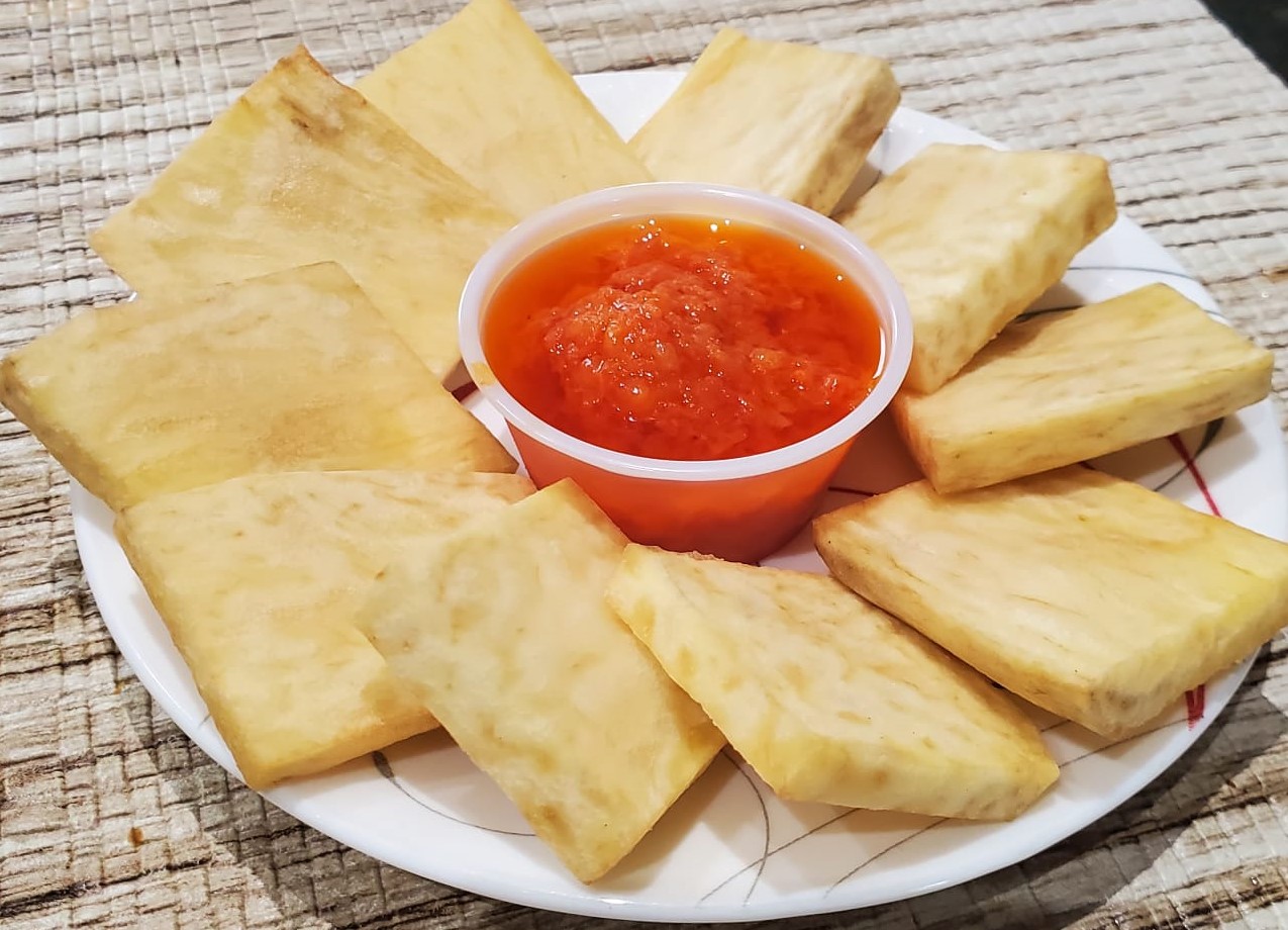 Order Half tray of Dundun (fried yam) food online from Chicken Todun store, Bowie on bringmethat.com