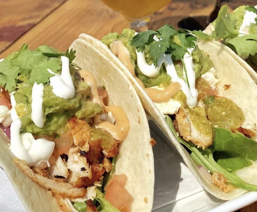 Order 3 SPICY CHICKEN TACOS food online from Keg & Lantern Brewing store, Brooklyn on bringmethat.com
