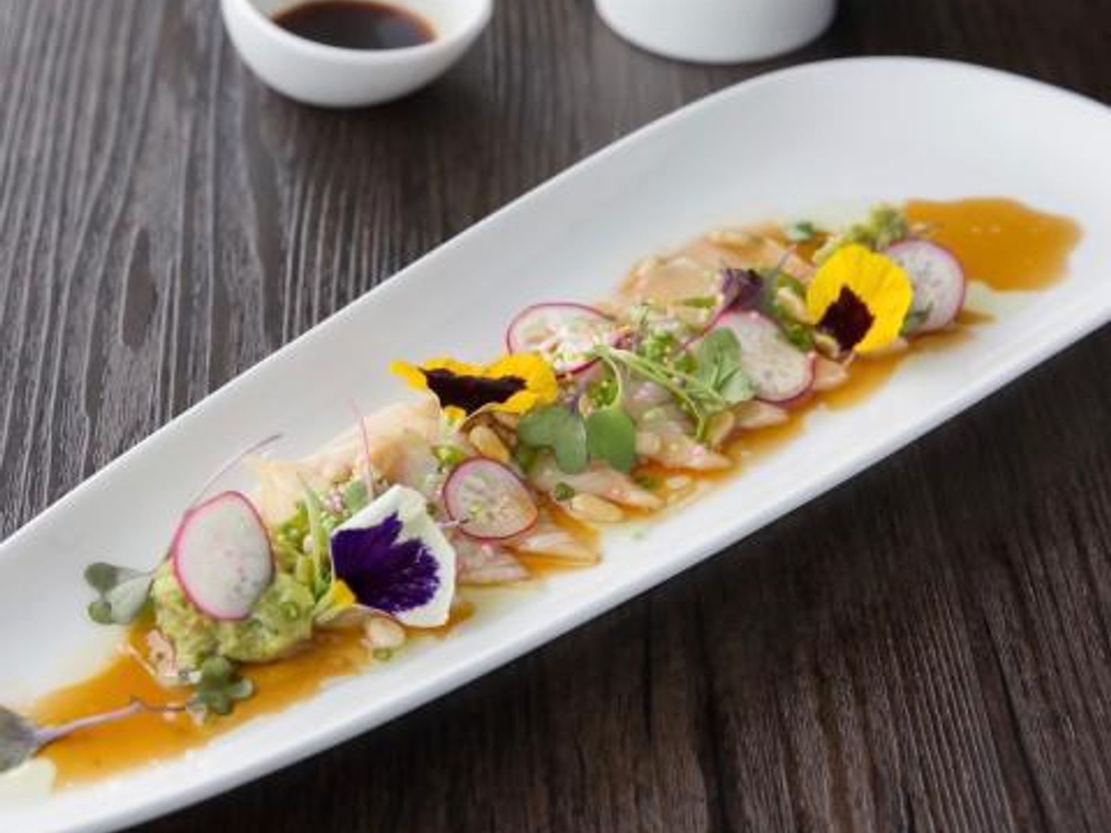 Order Truffle White Tuna food online from Takumi Hibachi Sushi & Lounge store, Bay Shore on bringmethat.com
