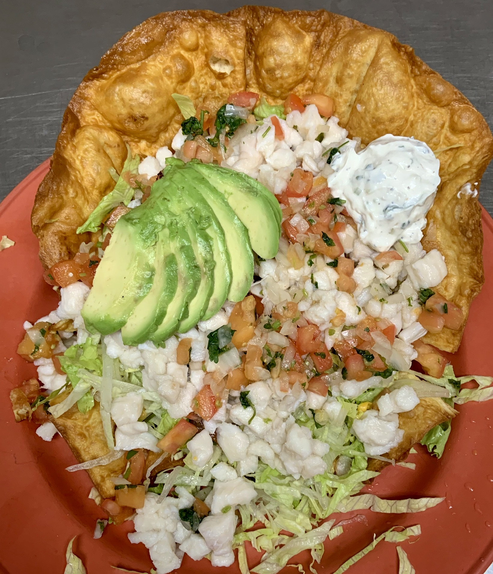 Order Ceviche Tostada food online from Pepe's Mexican Food store, Montrose on bringmethat.com