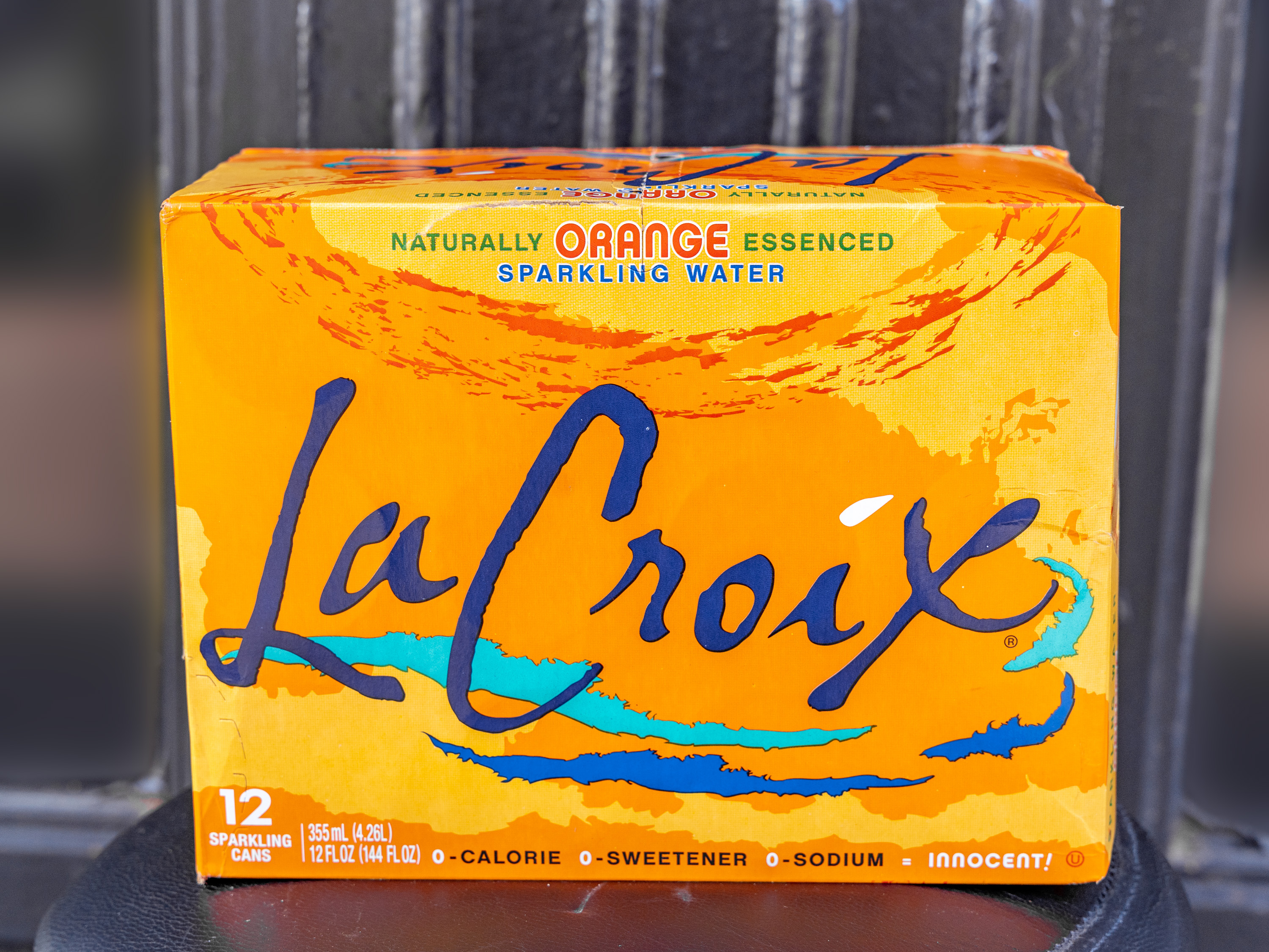 Order Lacroix Orange Sparkling Water - 12pk can food online from Grocery Shopping Center store, Brooklyn on bringmethat.com