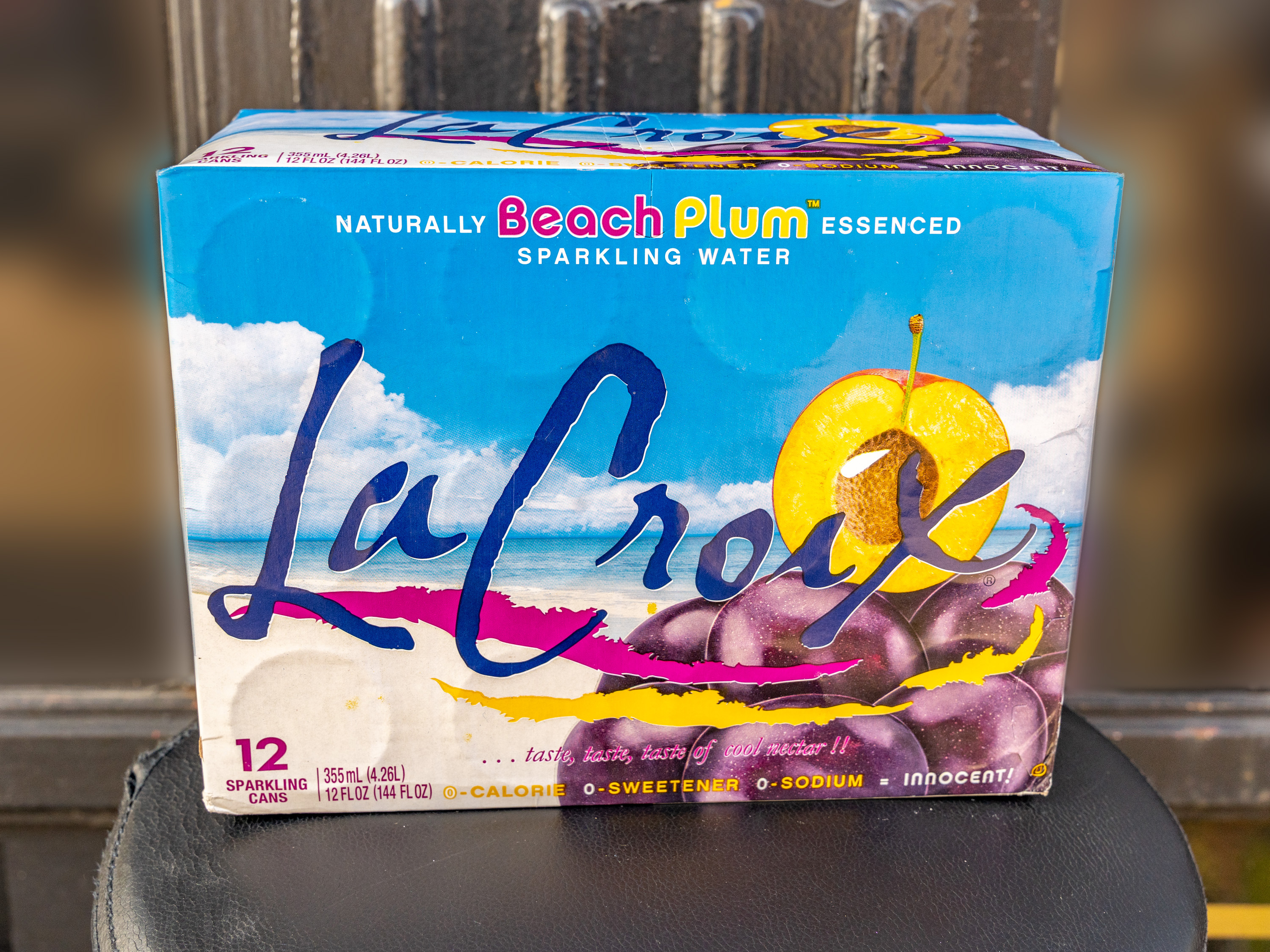 Order Lacroix Beach-Plum Sparkling Water - 12pk can food online from Grocery Shopping Center store, Brooklyn on bringmethat.com