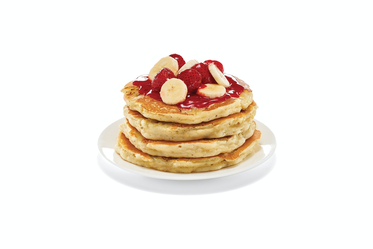 Order New! Protein Pancakes - Strawberry Banana food online from Ihop store, Grand Rapids on bringmethat.com