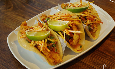 Order  Fish Tacos (3) food online from The Kitchen Sink store, New York on bringmethat.com
